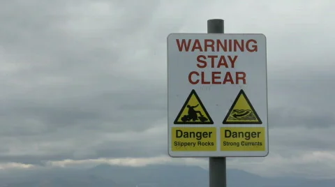 Warning sign Video stock 858544