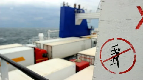 Warning sign Video stock 49306110