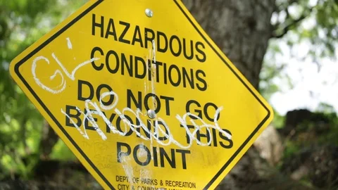 Warning sign Stock Footage 104829070