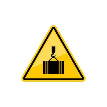 Warning sign forbidden to stand under load isolate Stock Illustration