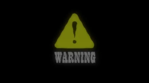 Warning Sign Glitch Animation, Triangle Alert Symbol With Distortion Effect Stock-Footage 310797411