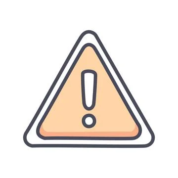 Warning sign icon. Triangle warning sign with an exclamation mark. Represen.. Stock Illustration