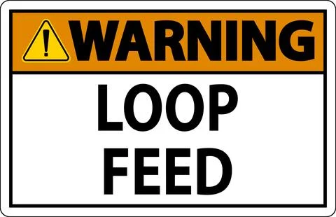 Warning Sign, Loop Feed Stockillustratie