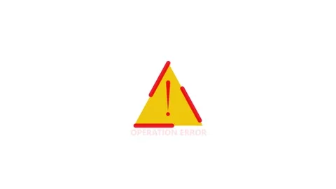 Warning Sign Operation Error Exclamation Mark Alert Symbol Digital Glitch C.. Stock Footage 340123620