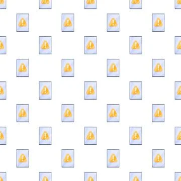 Warning sign pattern creating security error background Illustrazione stock