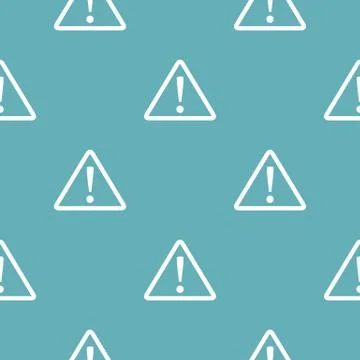 Warning sign pattern seamless blue Illustrazione stock