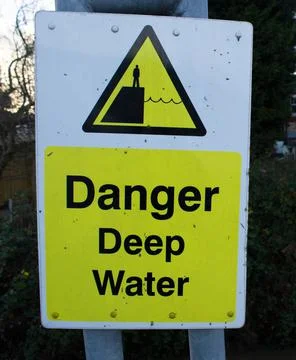 A warning sign Stock Photos