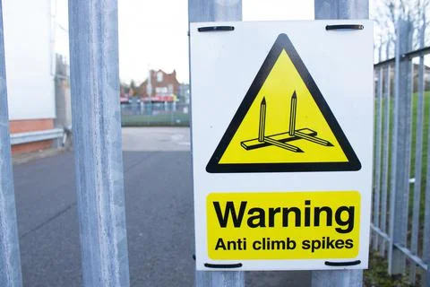 A warning sign Stock Photos