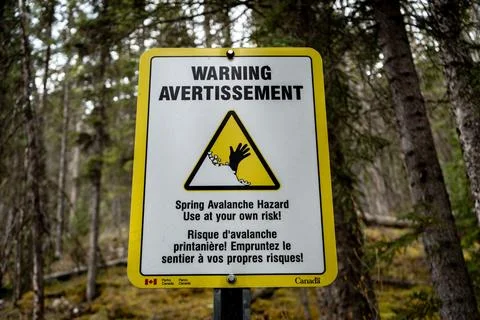 A warning sign Stock Photos