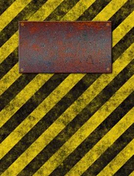 Warning sign plaque Stock Illustration