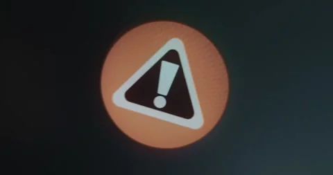 Warning sign of potential hazards and obstacles Stock Footage 314503333
