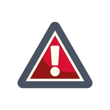 Warning sign showing exclamation mark for hazard alert 스톡 일러스트