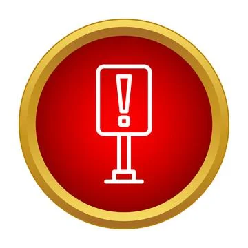 Warning sign showing exclamation mark indicating caution Stock Illustration