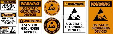 Warning Sign Use Static Grounding Devices: Graphic #250615681