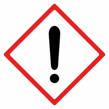 Warning sign vector design isolated on white background Stock Illustration