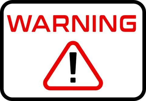 Warning Sign, vector. Flat Sign, Image. announcement about the dangers	 Illustrazione stock
