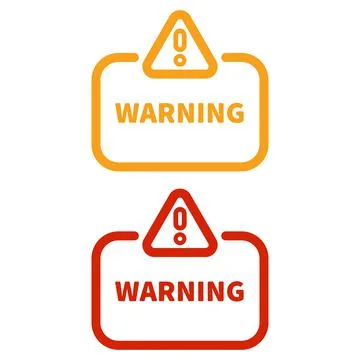 Warning Sign, vector. Flat Sign, Image.Art Print exclamation mark. Poster. an Stock Illustration