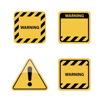 Warning sign, vector illustration Illustrazione stock