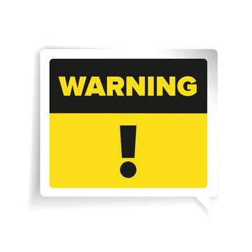 Warning sign vector label Stock Illustration