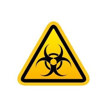 Warning sign of virus Stock Illustration