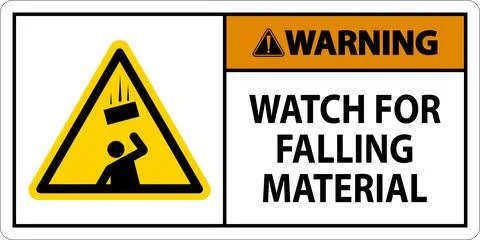 Warning Sign, Watch For Falling Material イラスト素材