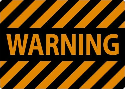 Warning Sign On White Background Illustrazione stock