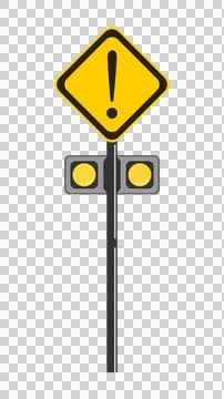 A warning sign without background image Stock Illustration