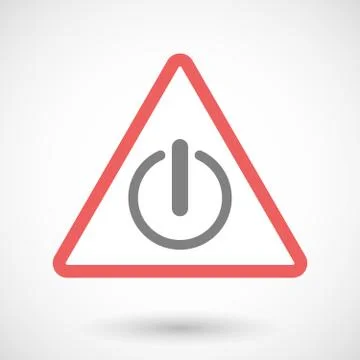Warning signal with an off button Stock Illustration