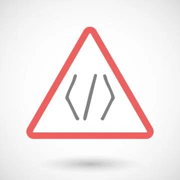 Warning signal with a code sign Stock-Illustration