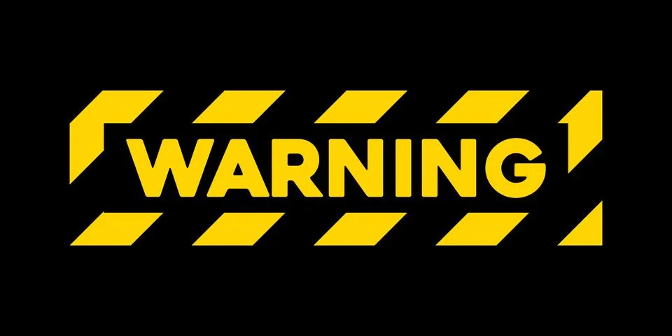 Warning signal in frame Stock Illustration
