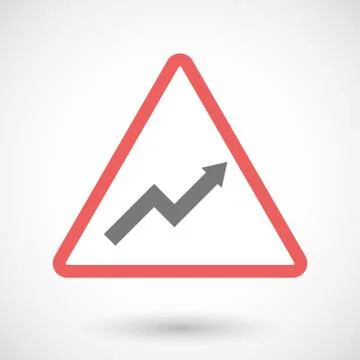 Warning signal with a graph Stock Illustration