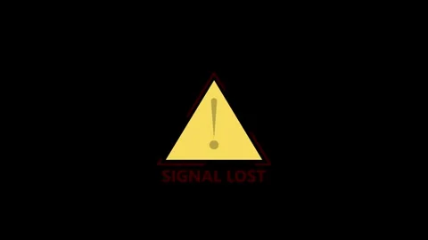 Warning Signal Lost Exclamation Mark Triangle Alert Notification Error Conn.. Stock Footage 340123539