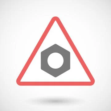 Warning signal with a nut Stock Illustration