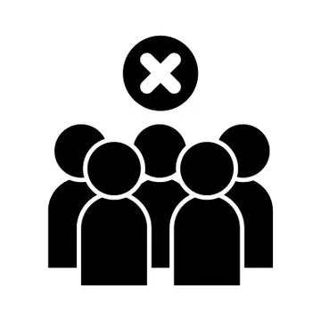 Warning signs to avoid crowds Stock Illustration