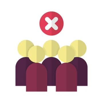 Warning signs to avoid crowds Stock Illustration