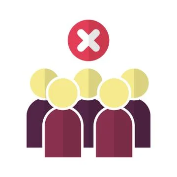 Warning signs to avoid crowds Stock Illustration