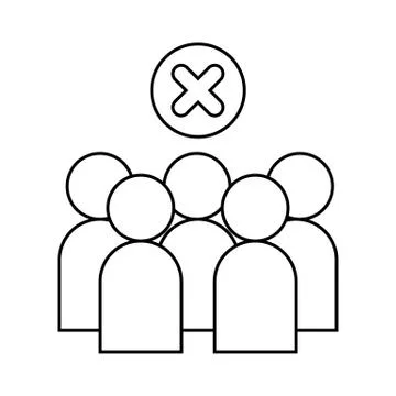 Warning signs to avoid crowds Stock Illustration