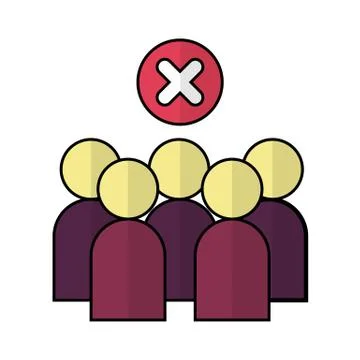 Warning signs to avoid crowds Stock Illustration