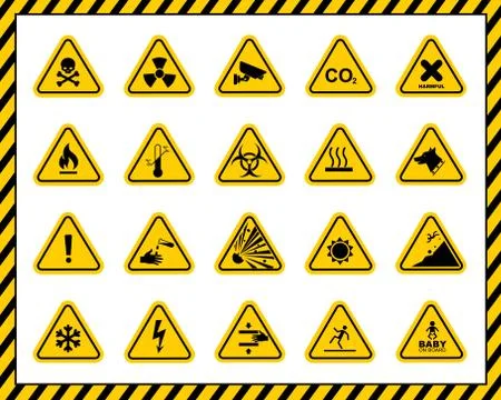 Warning signs Illustrazione stock