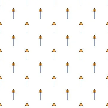 Warning signs pattern creating repeatable attention background Stock Illustration