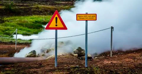Warning signs Stock Photos