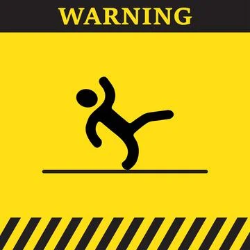 Warning slippery surface Stock Illustration