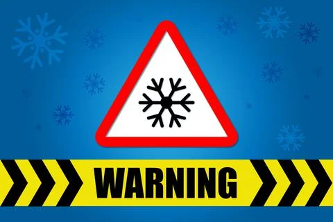 Warning snow Stock Photos