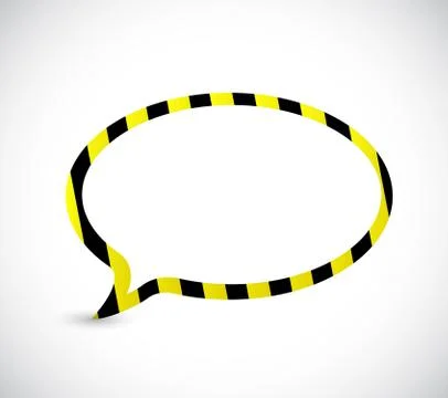 Warning speech cloud illustration Stock Illustration