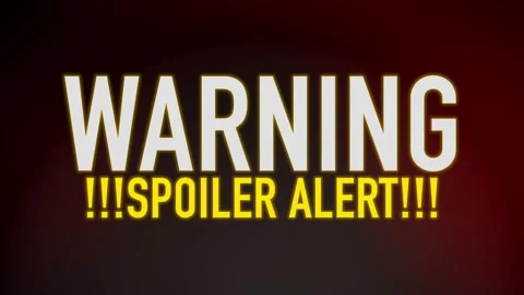 Warning Spoiler Alert Animated Title Card Stock Footage 285173787