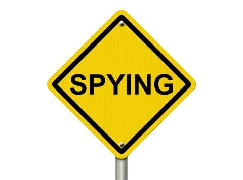 Warning of spying Stock Illustration