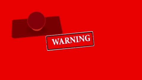 Warning Stamp Logo – Alert, Caution, Danger &amp; Safety Notice Video stock 347383257