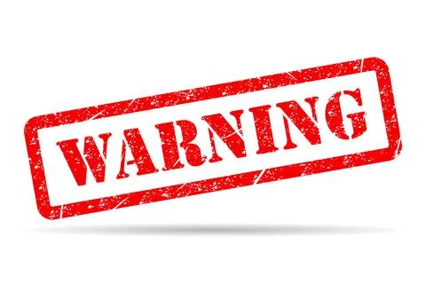 Warning stamp shadow symbol, label sticker sign button, text banner vector il イラスト素材