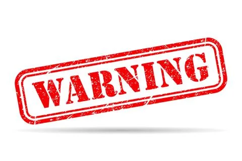 Warning stamp shadow symbol, label sticker sign button, text banner vector il イラスト素材