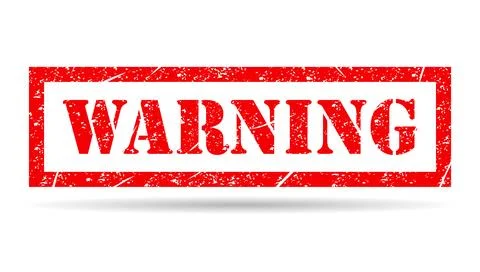Warning stamp shadow symbol, label sticker sign button, text banner vector il イラスト素材